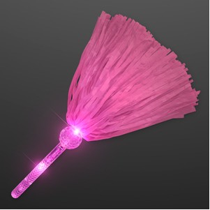 Light Up Team Spirit Pink Pom Poms - BLANK